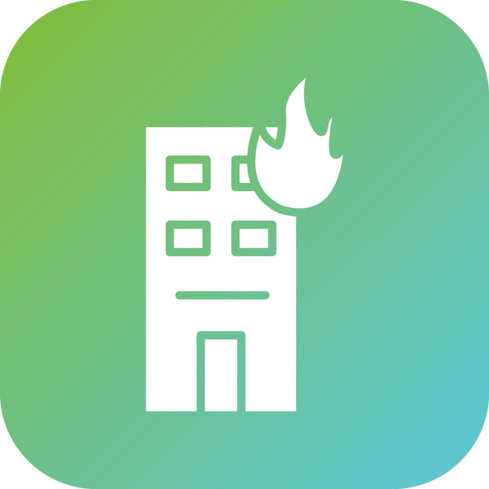 Building Fire Vector Icon Style
