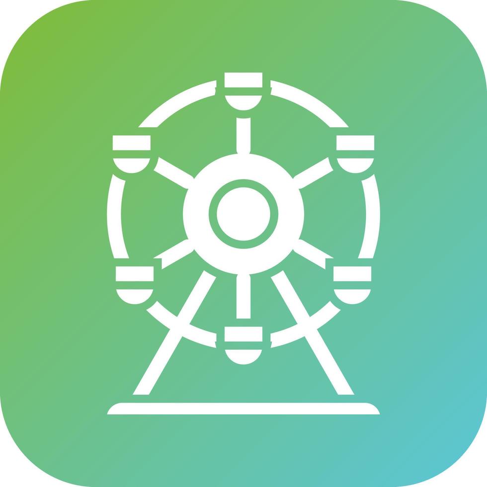 Ferris Wheel Vector Icon Style