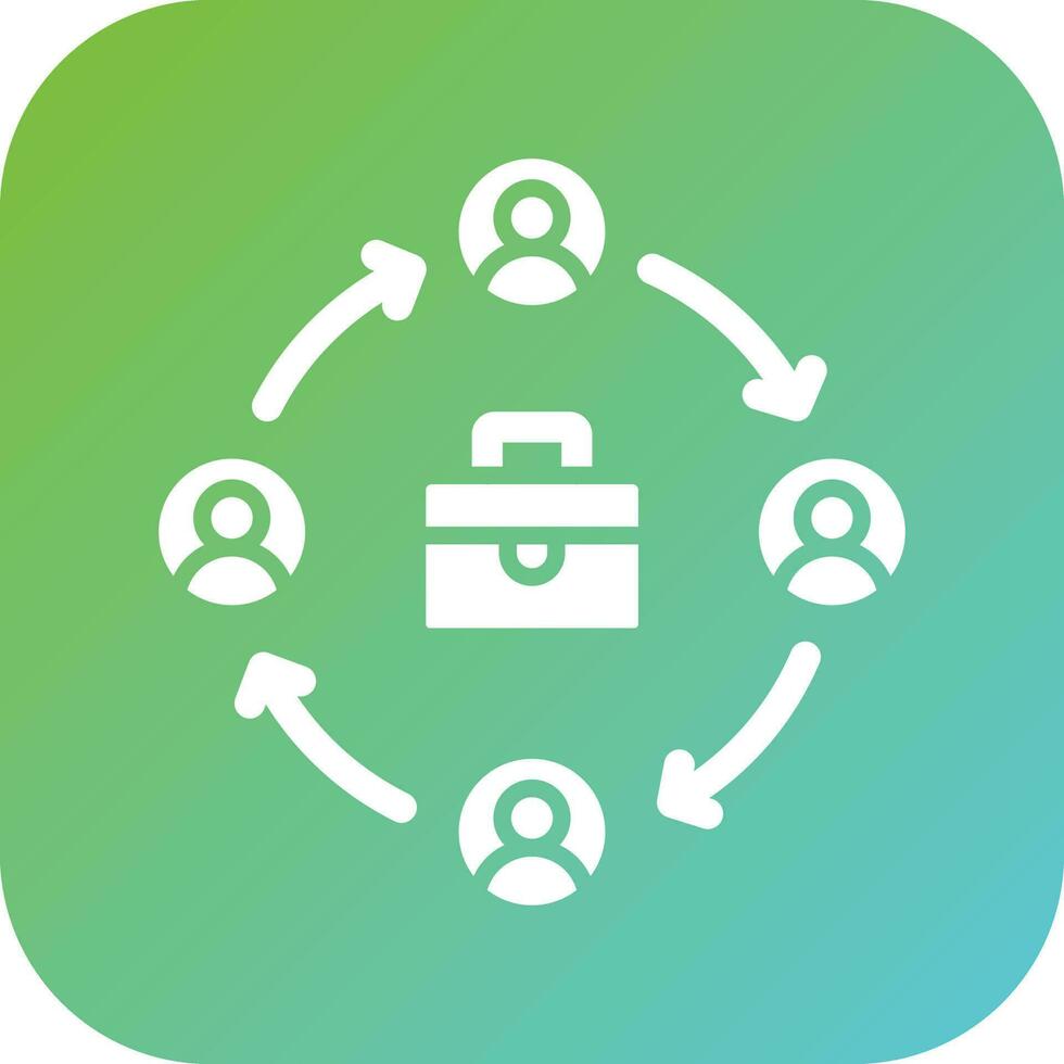 Job Rotation Vector Icon Style
