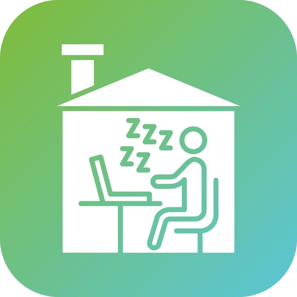 Sleepy Worker Vector Icon Style