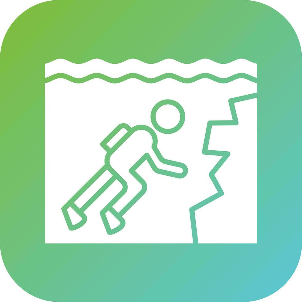 Wall Diving Vector Icon Style