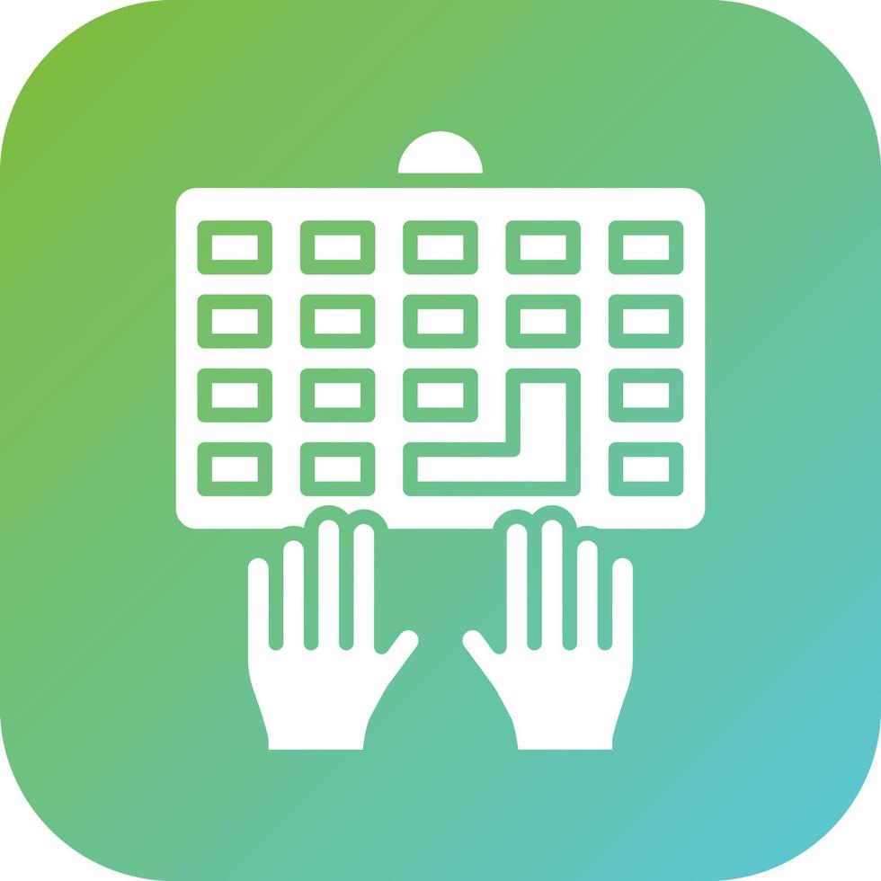 Typing on Keyboard Vector Icon Style