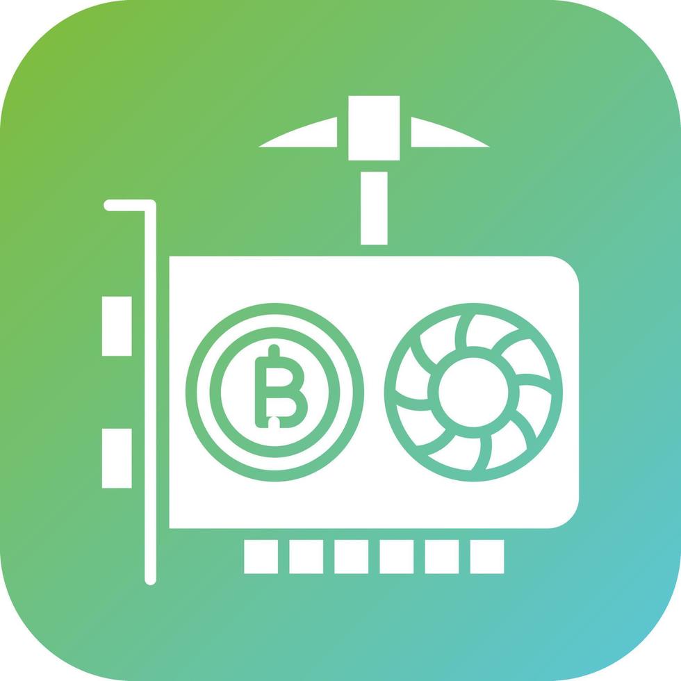 GPU Mining Vector Icon Style