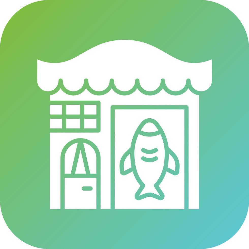 Fish Shop Vector Icon Style