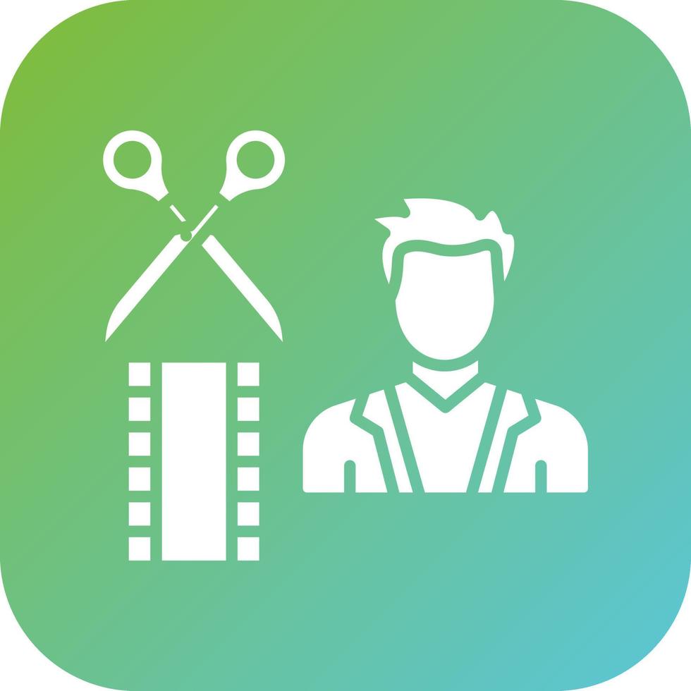 Film Editor Male Vector Icon Style