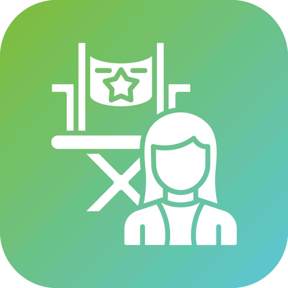 Director Female Vector Icon Style