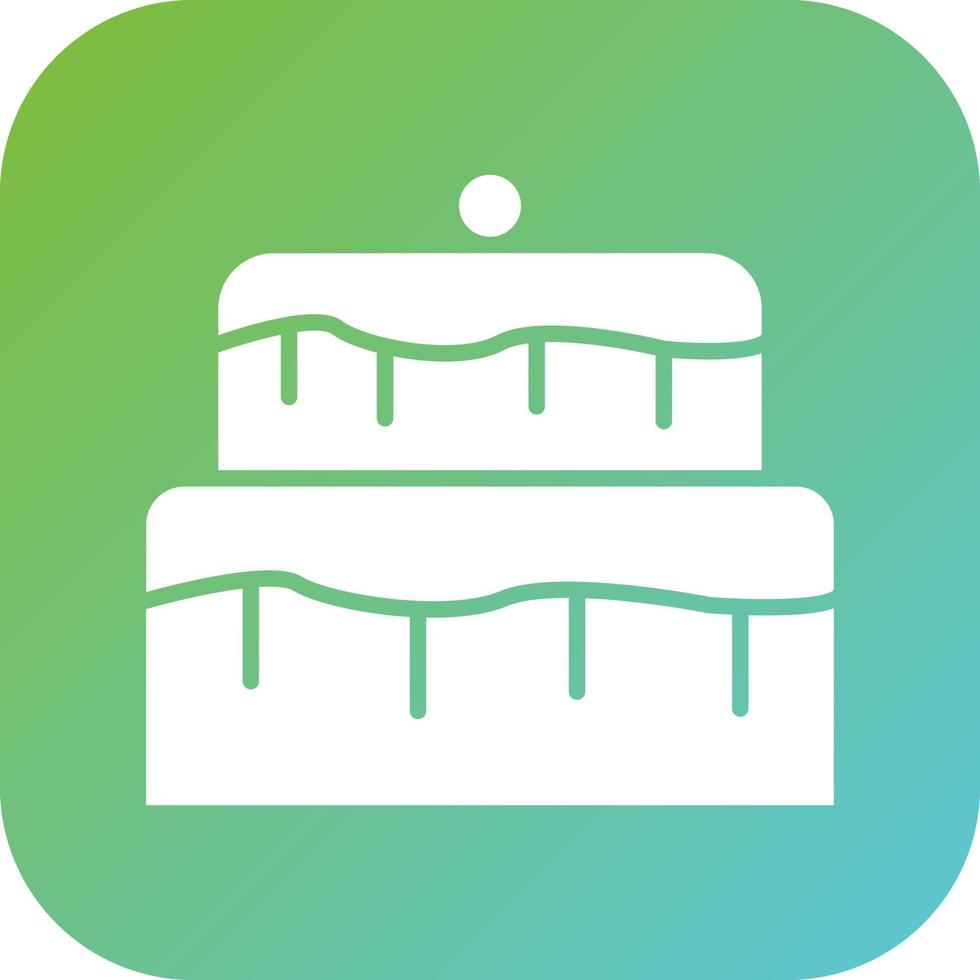 Two Layered Cake Vector Icon Style