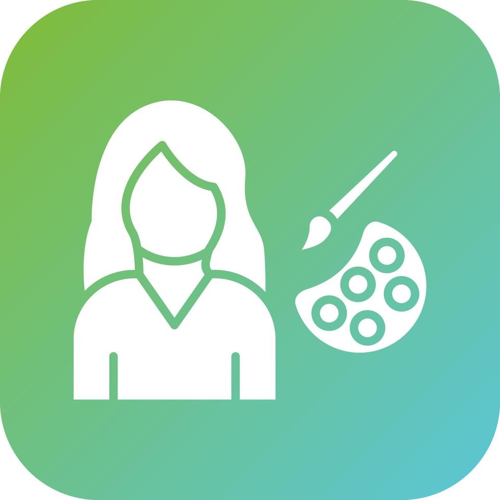 Artist Female Vector Icon Style