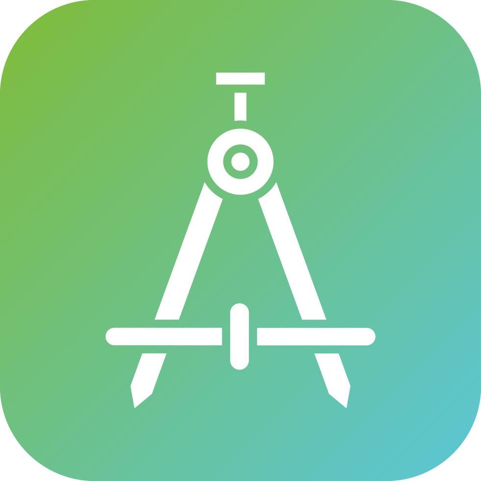 Drawing Compass Vector Icon Style