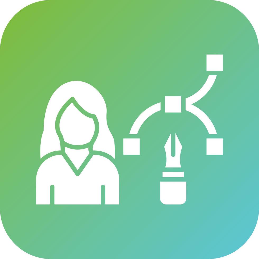 Designer Female Vector Icon Style