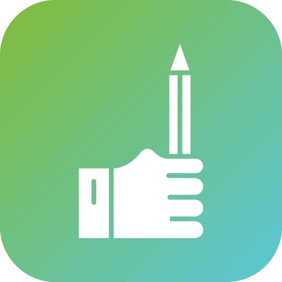 Hand And Pencil Vector Icon Style