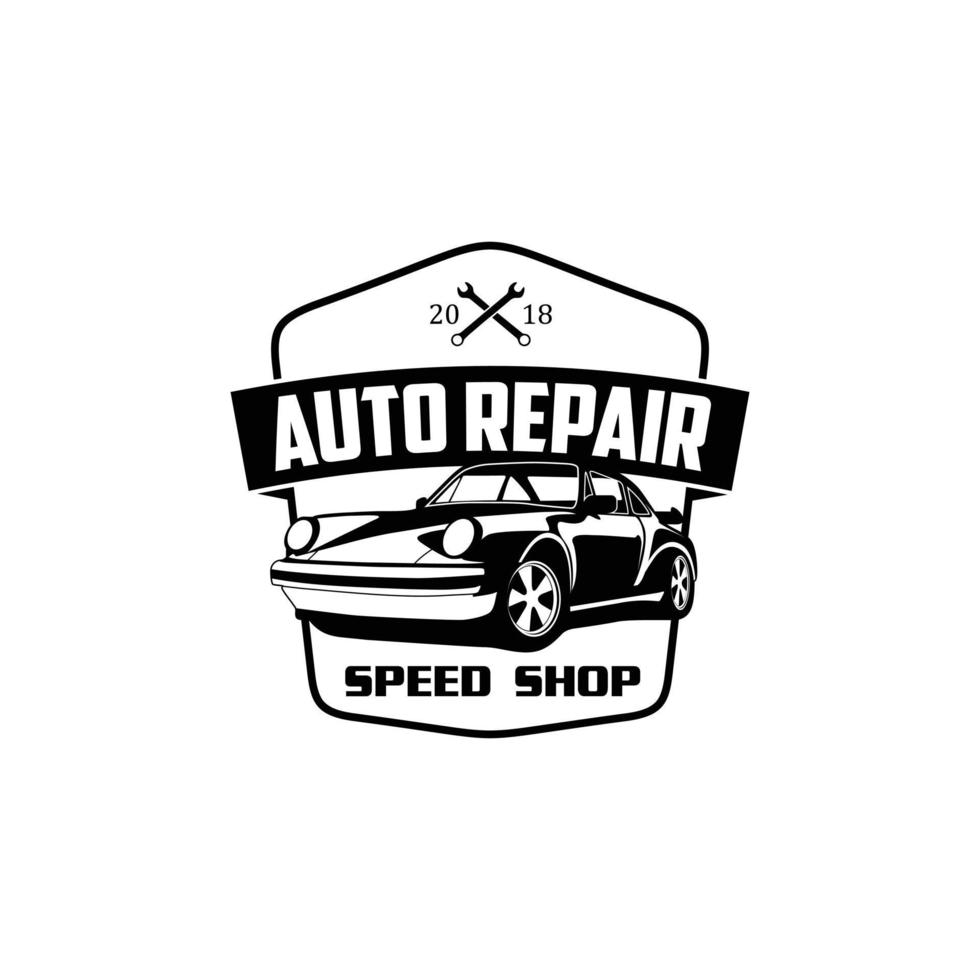 auto reparar velocidad tienda logo vector