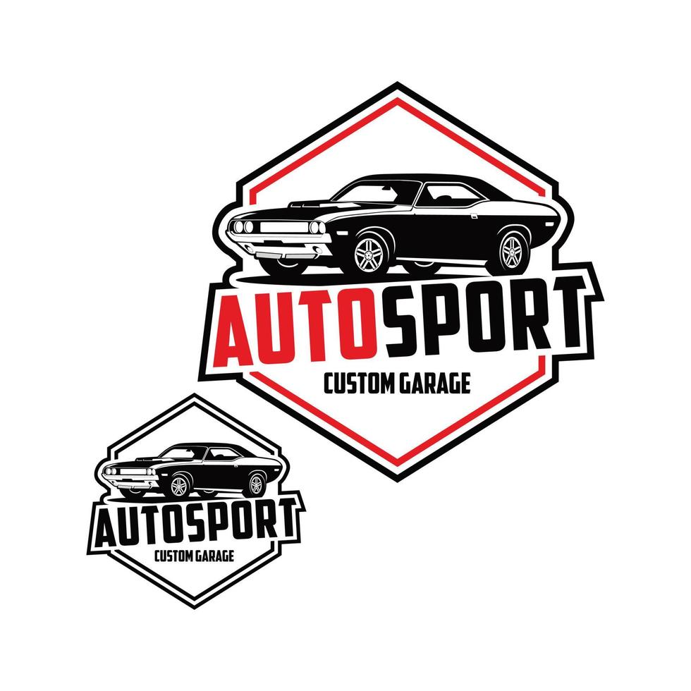 autosport personalizado garaje logo vector