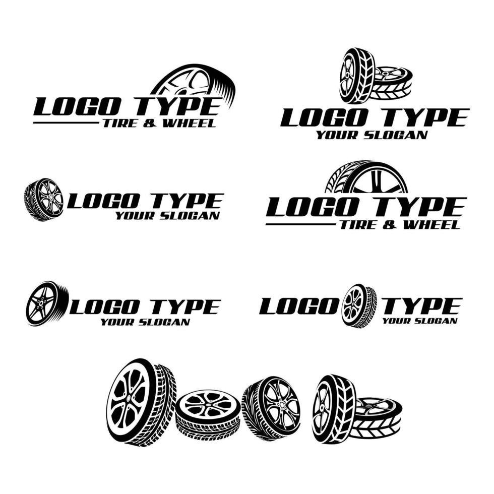Wheel and tire logo vector 22369133 Vector Art at Vecteezy