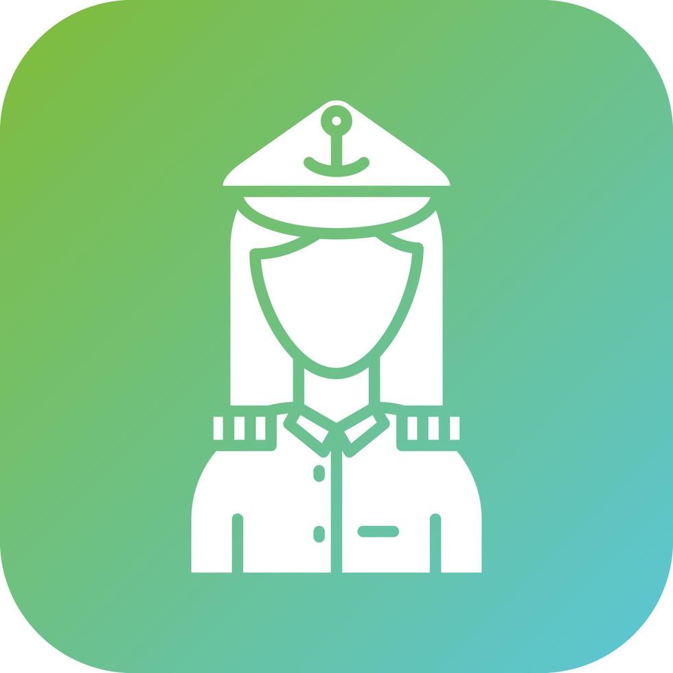Marine Female Vector Icon Style