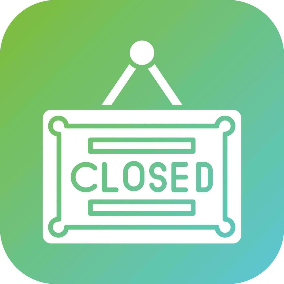 Closed Sign Vector Icon Style