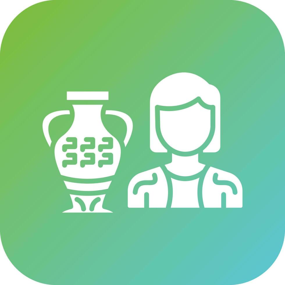Curator Female Vector Icon Style
