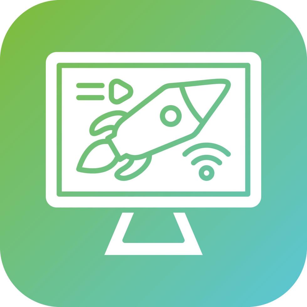 Live Rocket Launch Vector Icon Style