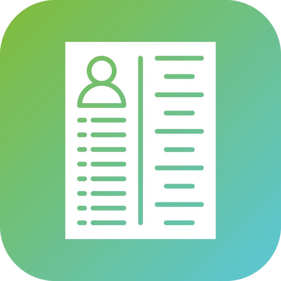 Curriculum Vector Icon Style