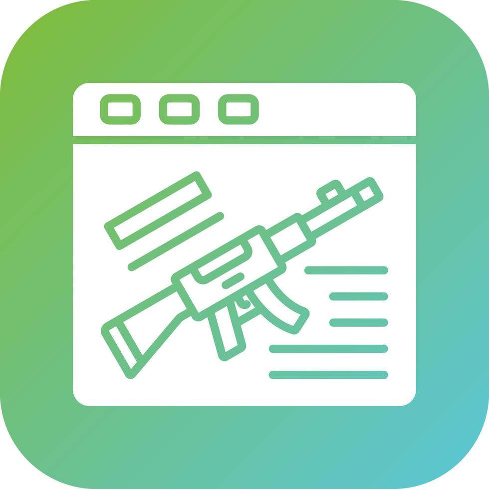 Game Gun Vector Icon Style