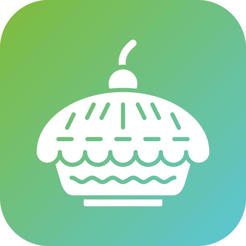 Cereza tarta vector icono estilo