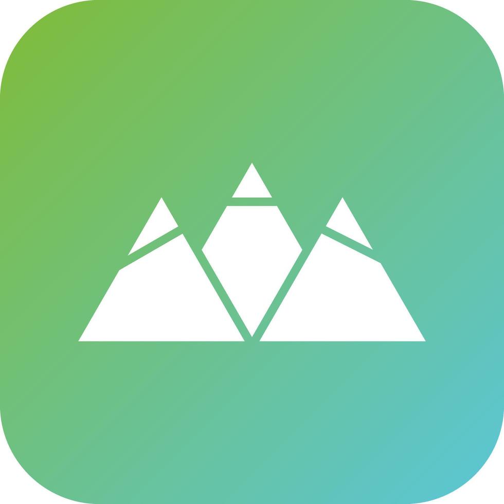 Snow-Capped Mountain Vector Icon Style