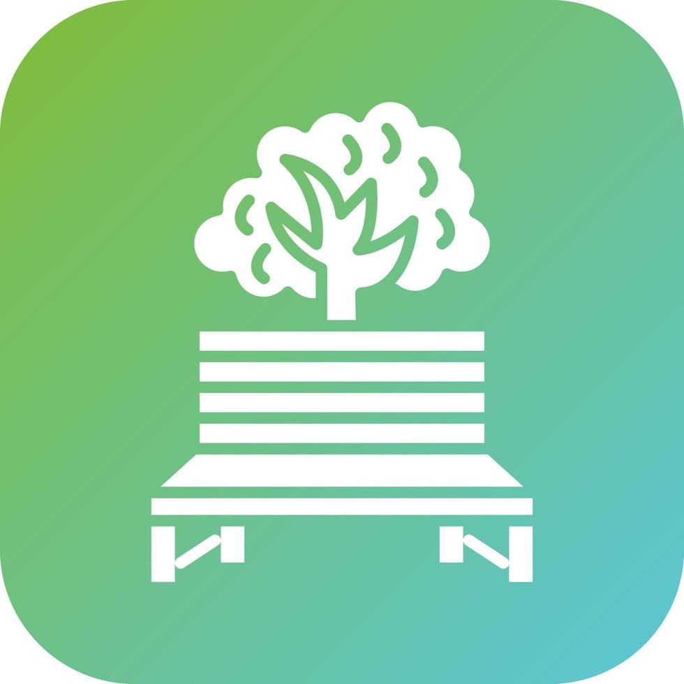 Autumn Bench Vector Icon Style