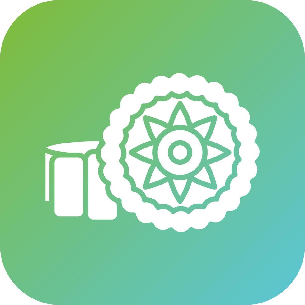 Moon Cake Vector Icon Style