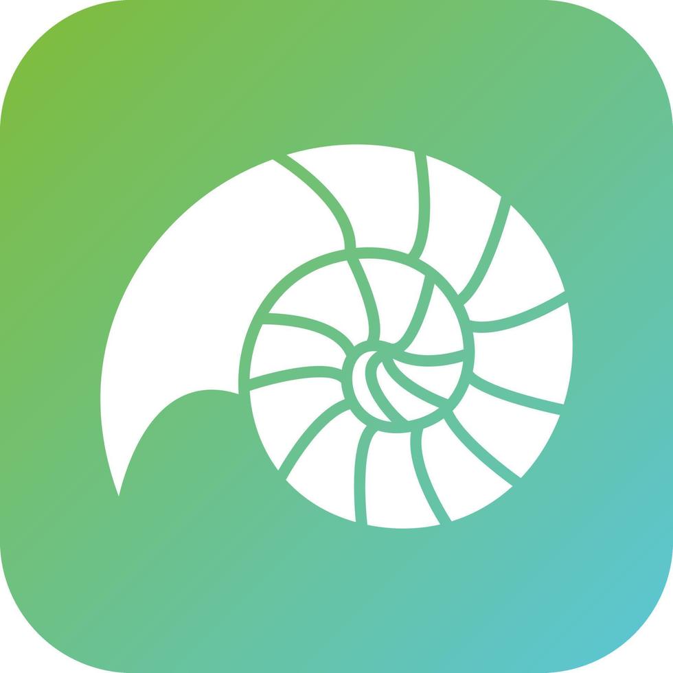 Spiral Shell Vector Icon Style