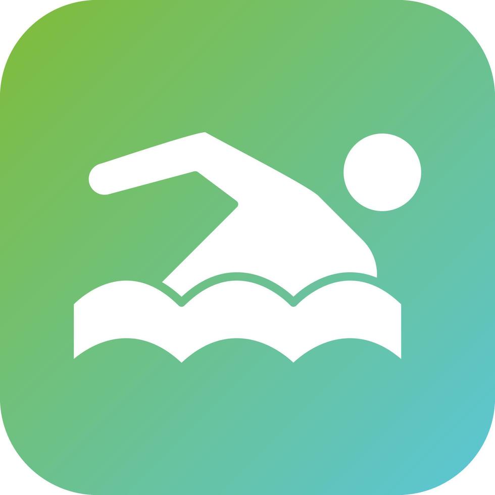 Person Swimming Vector Icon Style
