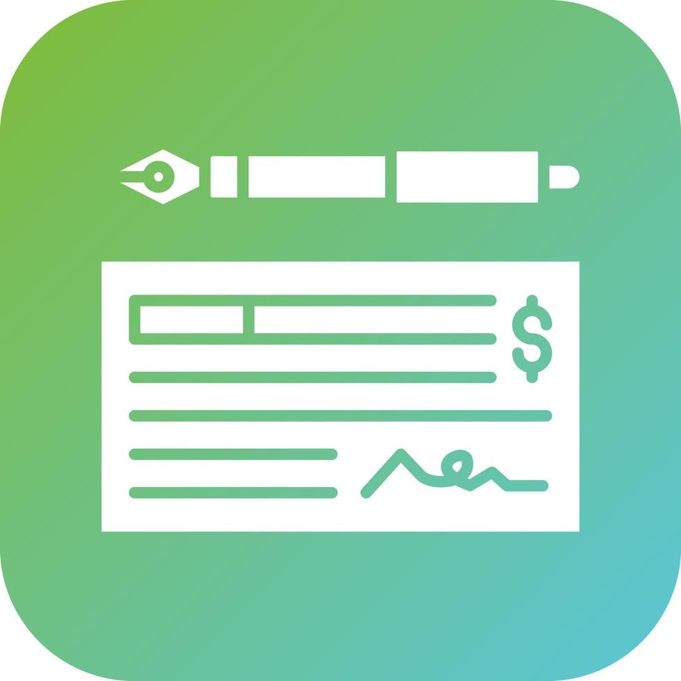 Cheque Vector Icon Style