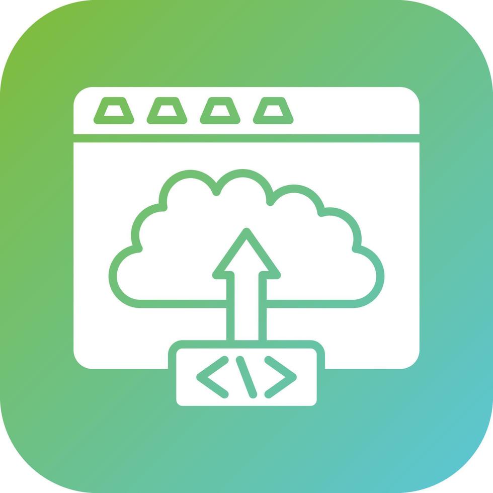 código despliegue vector icono estilo