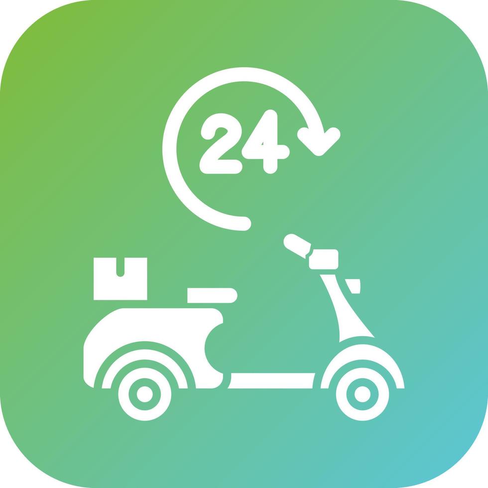 24 Hours Delivery Vector Icon Style