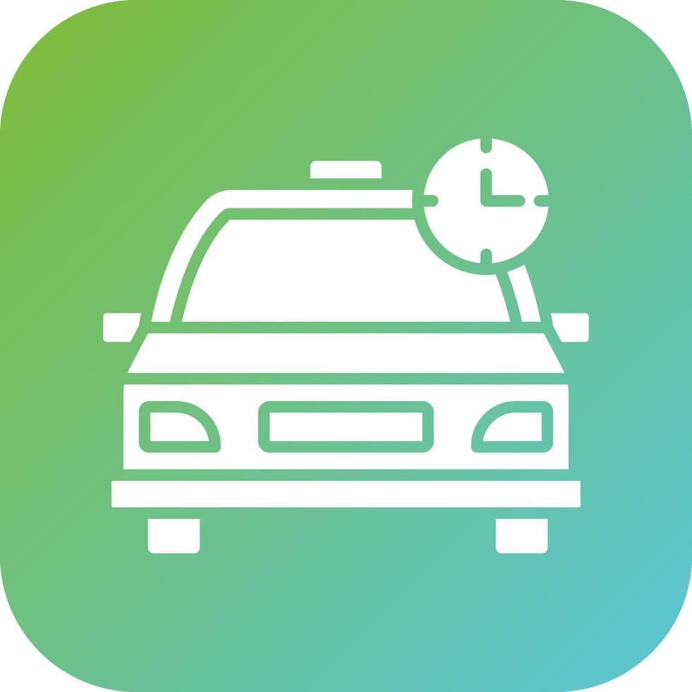 Busy Taxi Vector Icon Style
