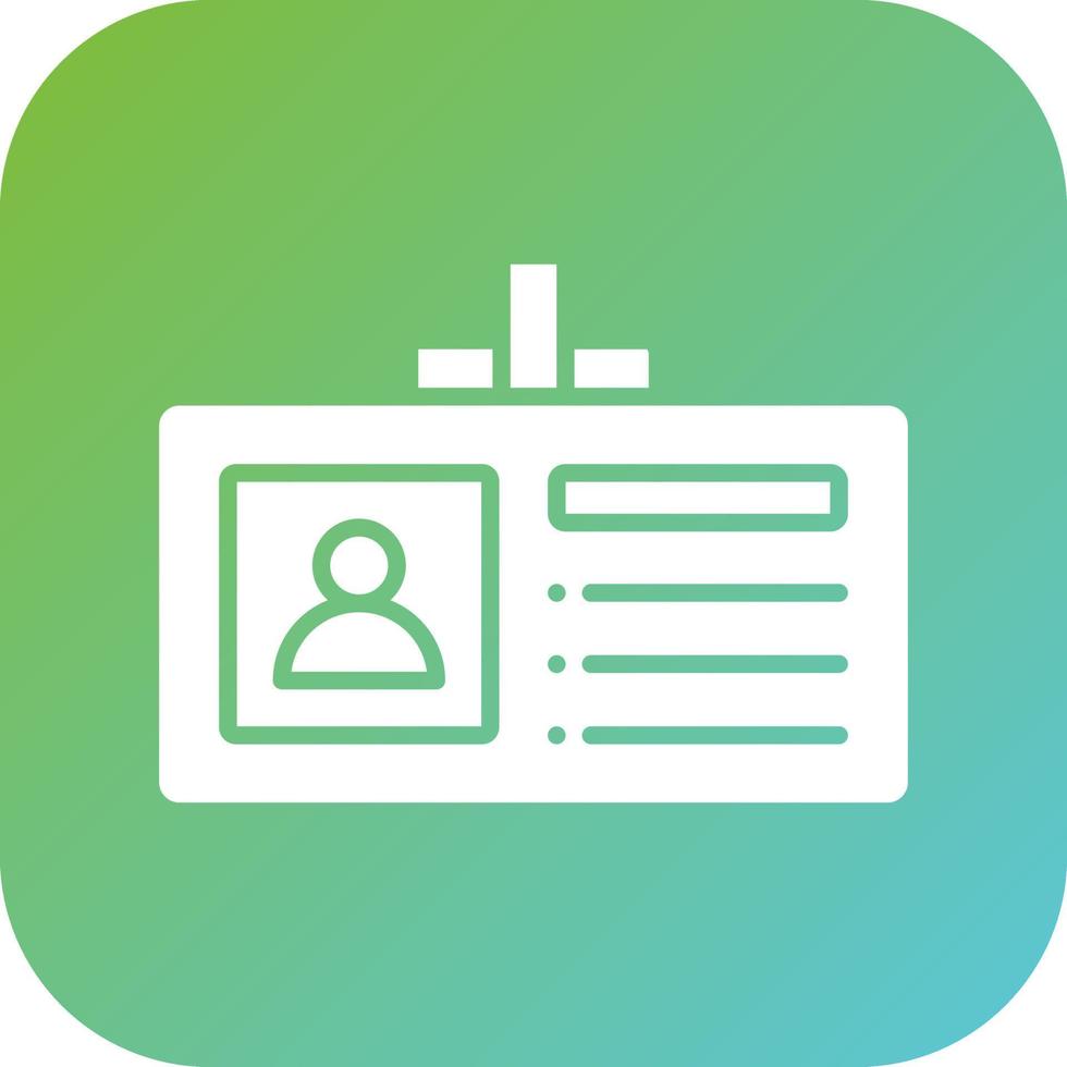 Identification Card Vector Icon Style