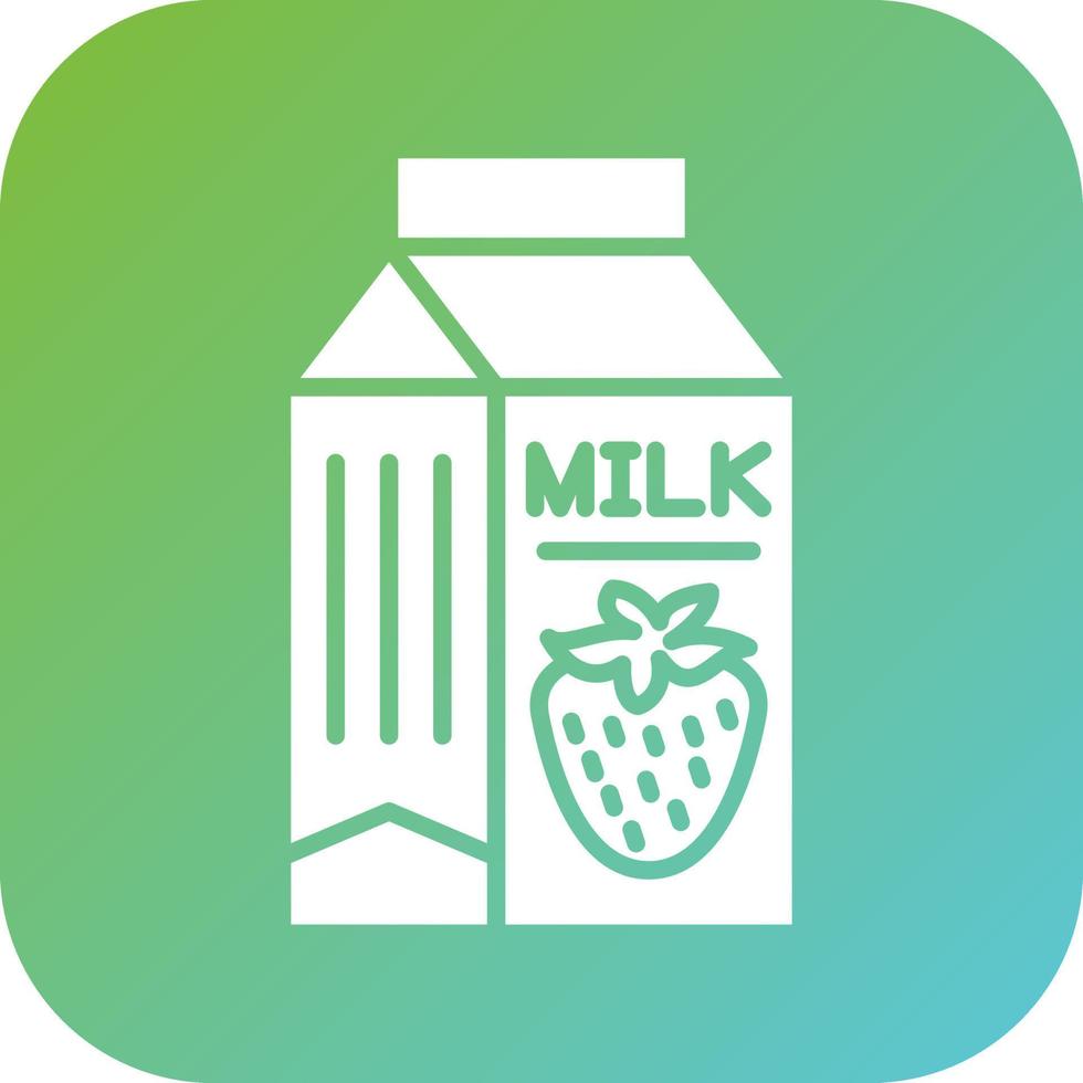 Strawberry Milk Vector Icon Style