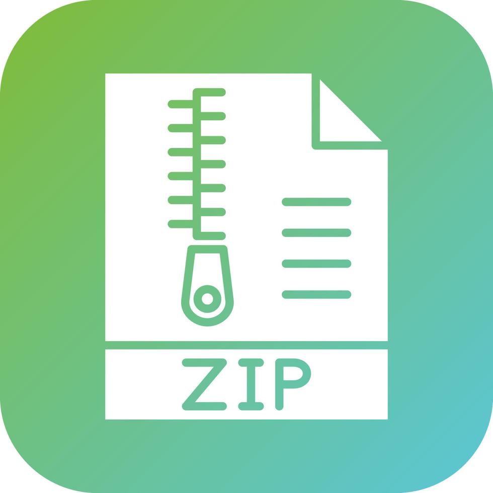 Zip File Vector Icon Style