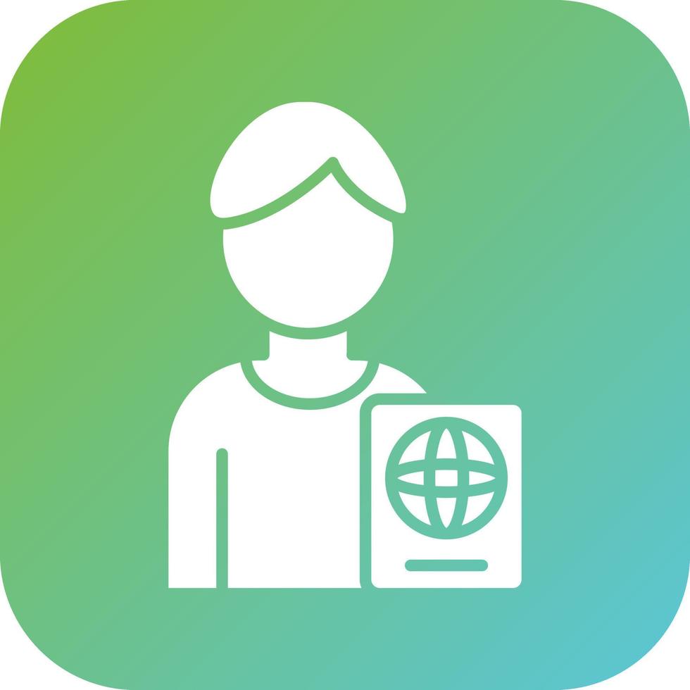 Passport Photo Vector Icon Style