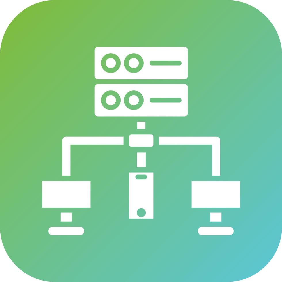 base de datos red vector icono estilo