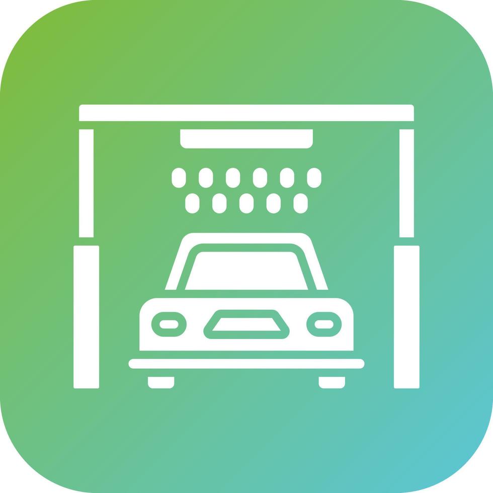 Automated Car Wash Vector Icon Style