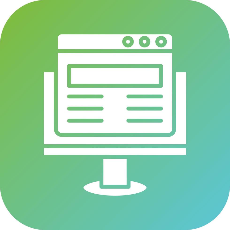 Computer Website Vector Icon Style