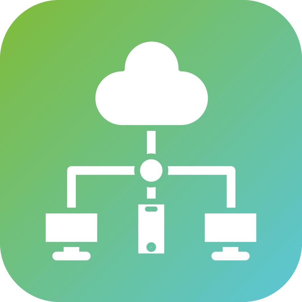Cloud Connection Vector Icon Style