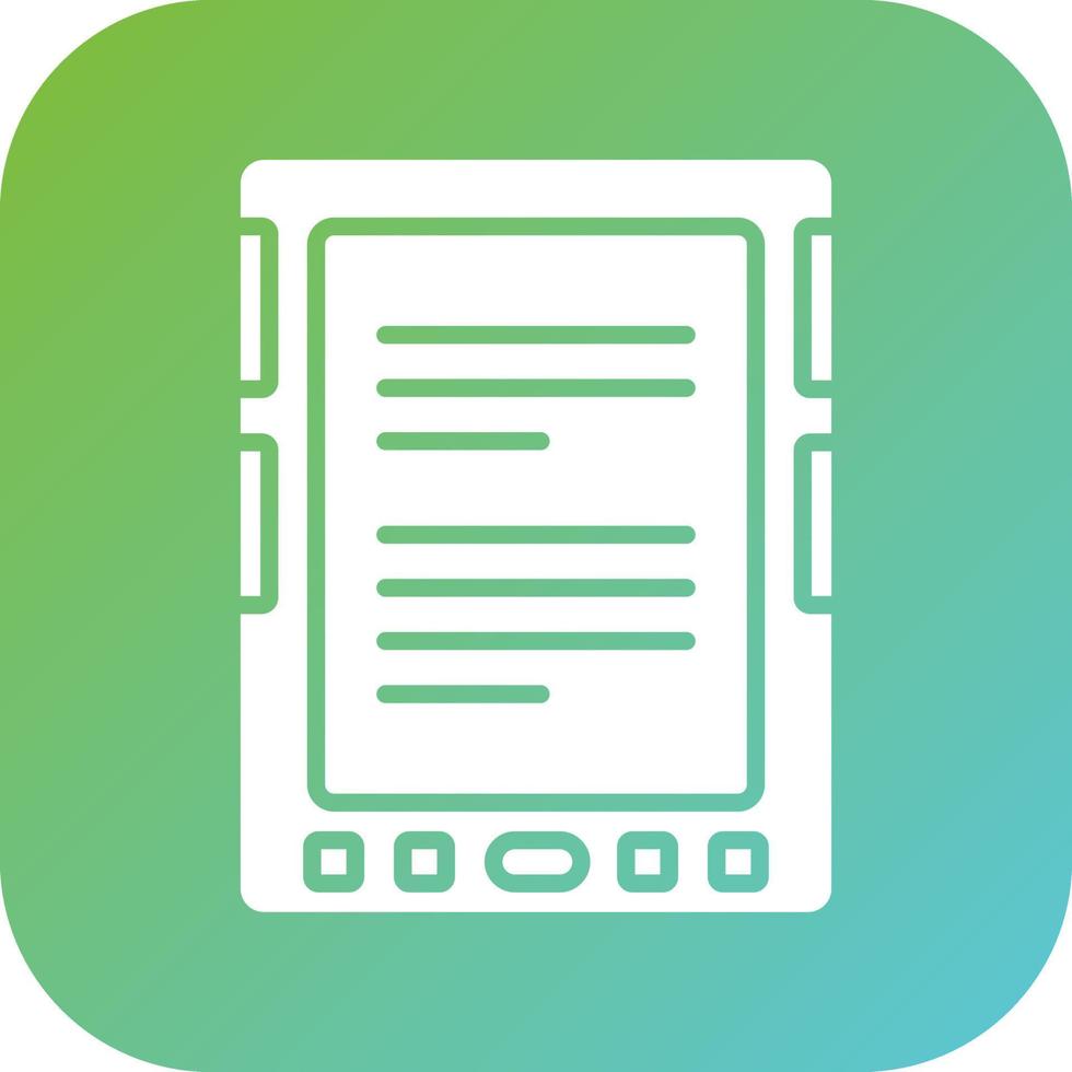 E-Book Reader Vector Icon Style