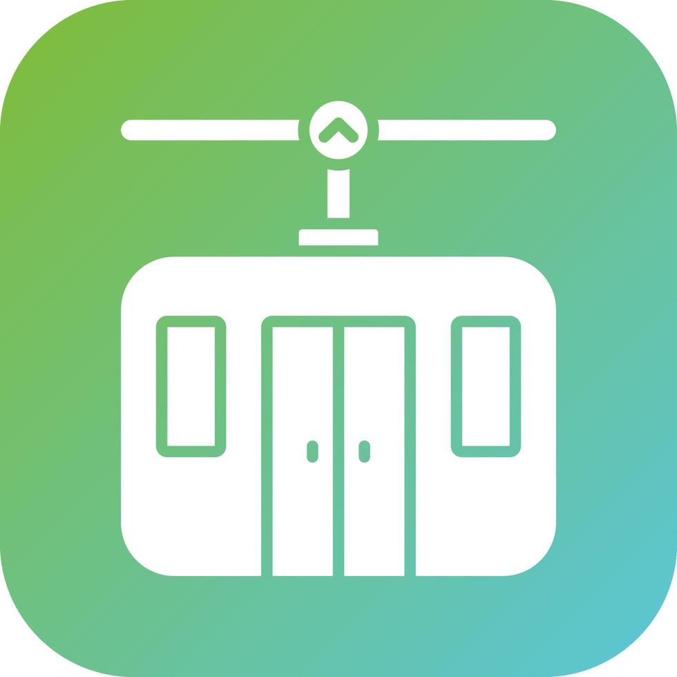 Cable Car Vector Icon Style