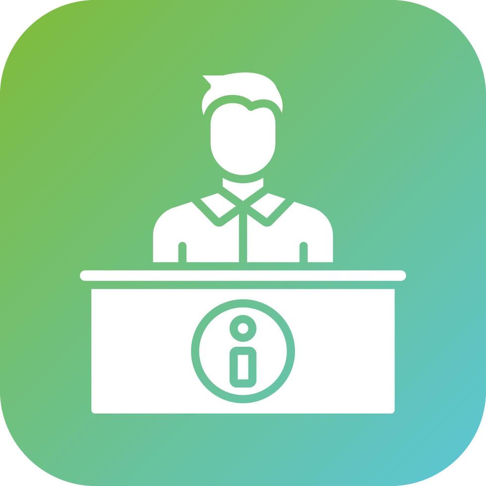 Information Desk Vector Icon Style