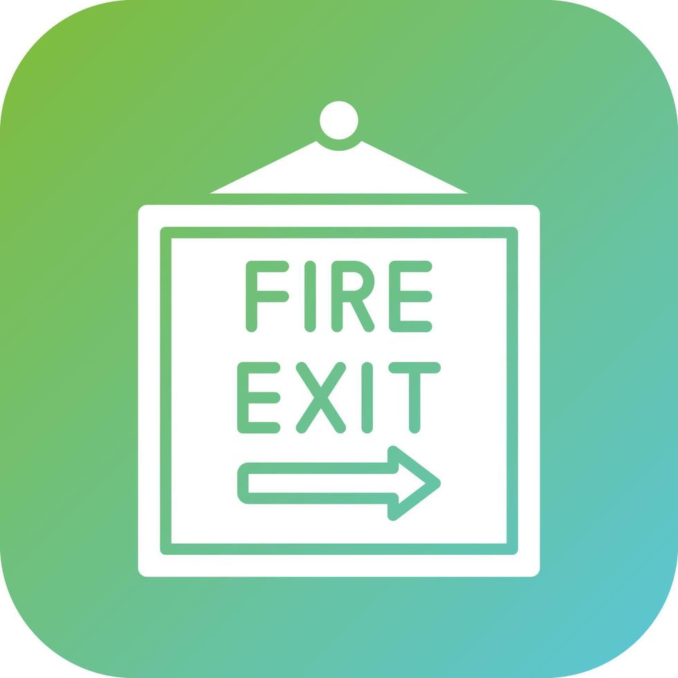 Fire Exit Vector Icon Style