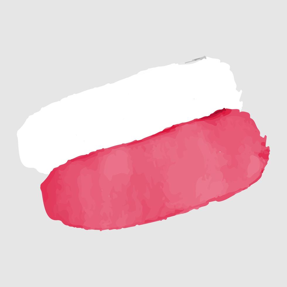 acuarela bandera de Polonia. vector ilustración