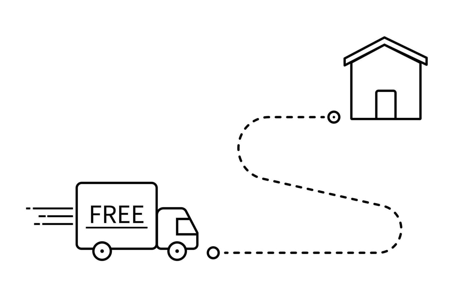 hogar entrega forma. tecnología concepto. rápido en línea entrega servicio. en línea compras. transporte servicio. en línea paquete o empaquetar entrega. en línea orden. carga camión transporte. vector