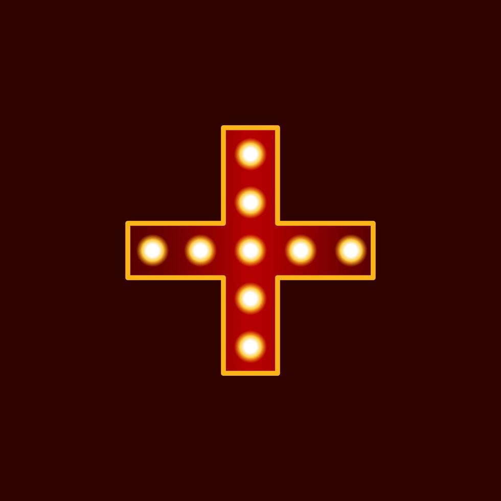 plus with bulb vector icon