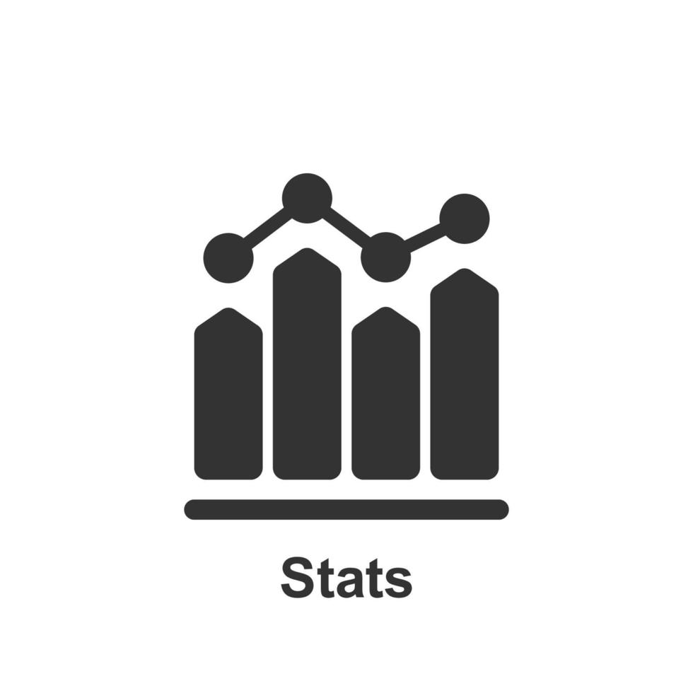 Online marketing, stats vector icon